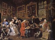 William Hogarth Group painting fashionable marriage marriage oil painting artist